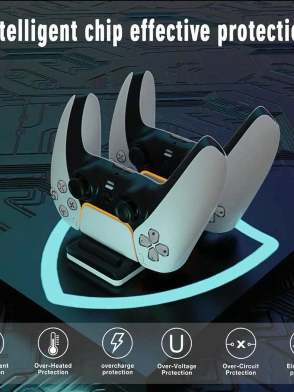 Dual Charging Dock for PS5 Controllers - White/Black